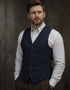 Donegal Tweed Navy Waistcoat | Premium Irish Wool | Hatman of Ireland