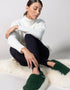 Wool Slippers | Dark Green
