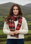 John Hanly Red Green Check Scarf