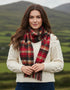 John Hanly Red Green Check Scarf
