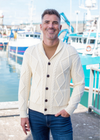 Aran Men's Shawl Button Cardigan | Natural - Clearance
