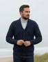 Aran Men's Shawl Button Cardigan | Blue - Clearance