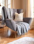 Mcnutt 100% Cashmere Dove Grey Throw
