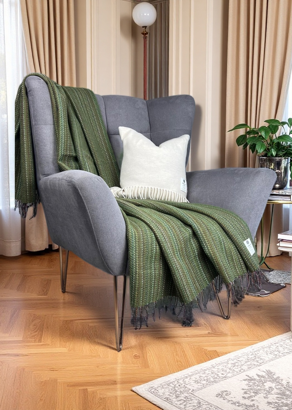 McNutt Tweed Blanket | Meadow Green