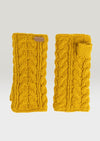 Aran Cable Handwarmers | Sunflower