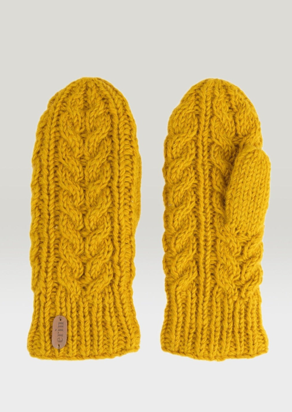 Aran Cable Mittens | Sunflower