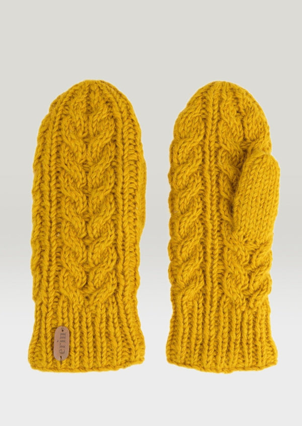Aran Cable Mittens | Sunflower