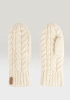 Aran Cable Mittens | Natural