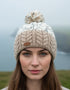 Erin Wool Bobble Flecked Beige Hat