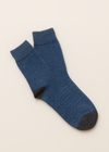 West Of Ireland Merino Socks | Blue Denim Toe