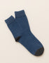West Of Ireland Merino Socks | Blue Denim Toe