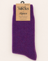 Chaussettes en alpaga de l'ouest de l'Irlande | Violettes