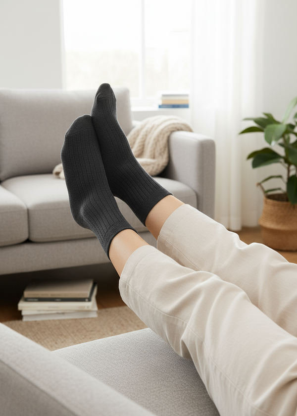 West of Ireland Cashmere Mix Socks | Charcoal