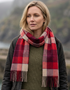 McNutt of Donegal Wildberry Plaid Scarf