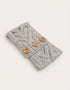Women's Aran Button Headband | Oatmeal