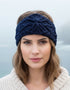 Aran Knitted Head Band | Blue