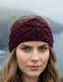 Aran Knitted Head Band | Purple