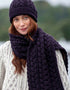 Chunky Cable Knit Aran Scarf