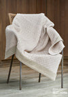 Aran Throw with Tweed Trim | Parsnip