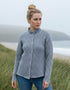Foxford Chequered Merino Aran Jacket | Grey - Clearance