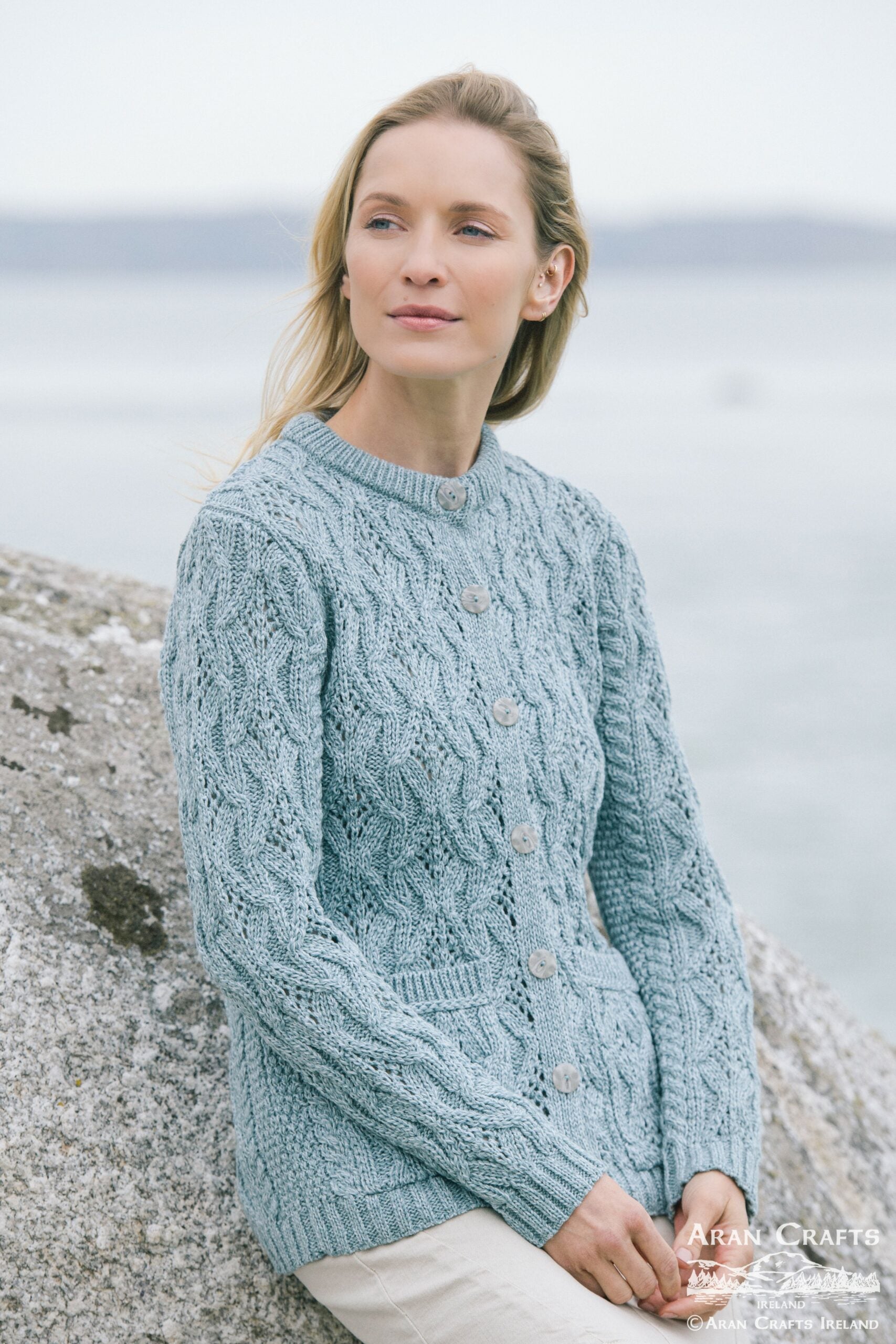 Aran Lace Style Lumber Cardigan | Mermaid