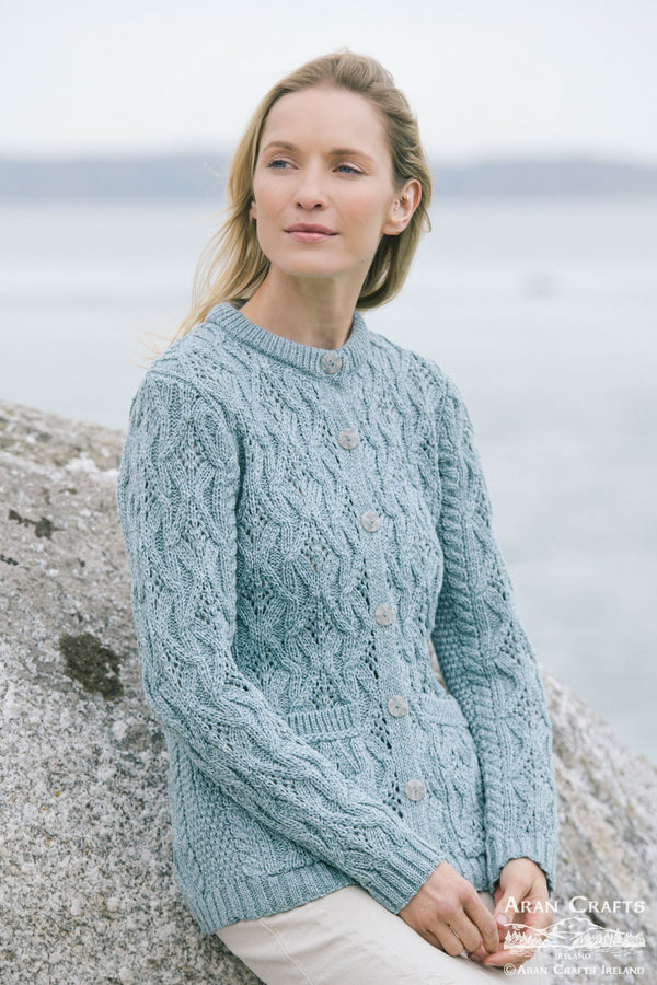 Aran Lace Style Lumber Cardigan | Mermaid