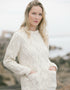 Aran Lace Style Lumber Cardigan | Natural