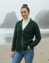 Beltra One Button Aran Cardigan | Green