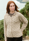 Aran Popcorn Stitch Cardigan | Parsnip