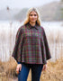 Mucros Country Cape | Olive Pink Check