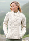 Aran Irish Cable Knit Side Zip Jacket