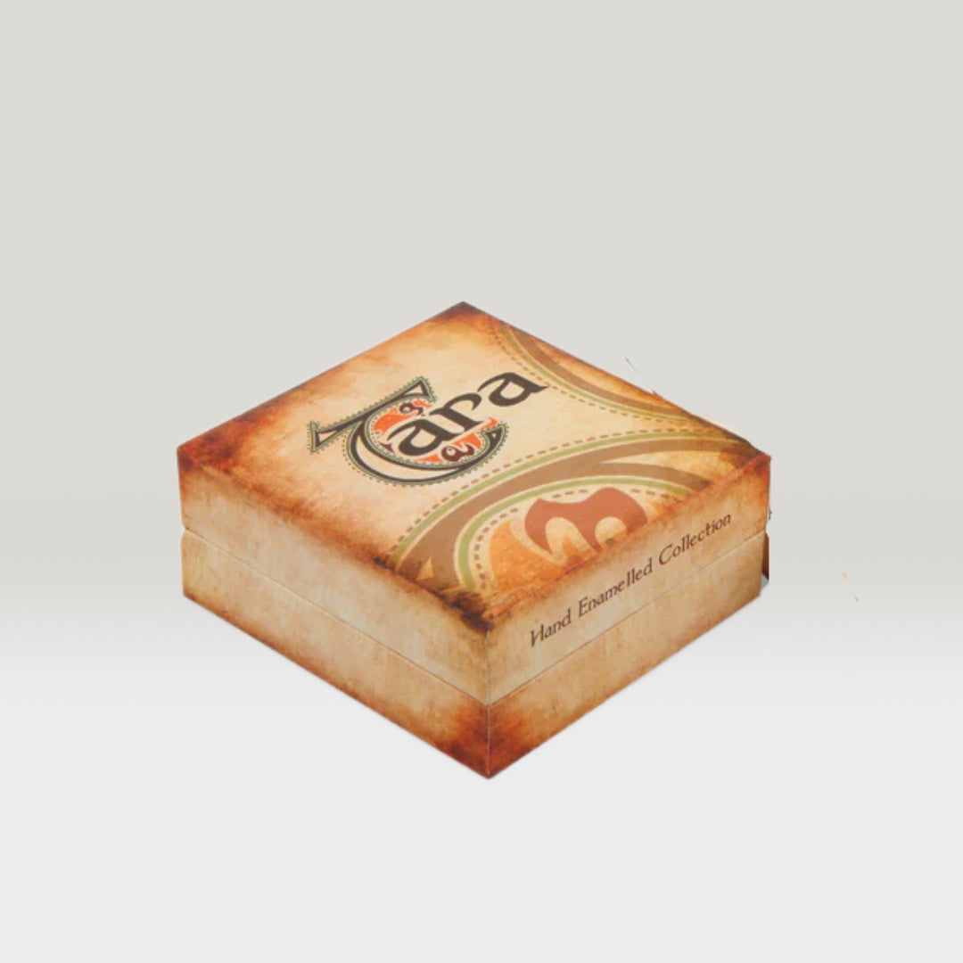 Gold Plated Black Harp Earrings