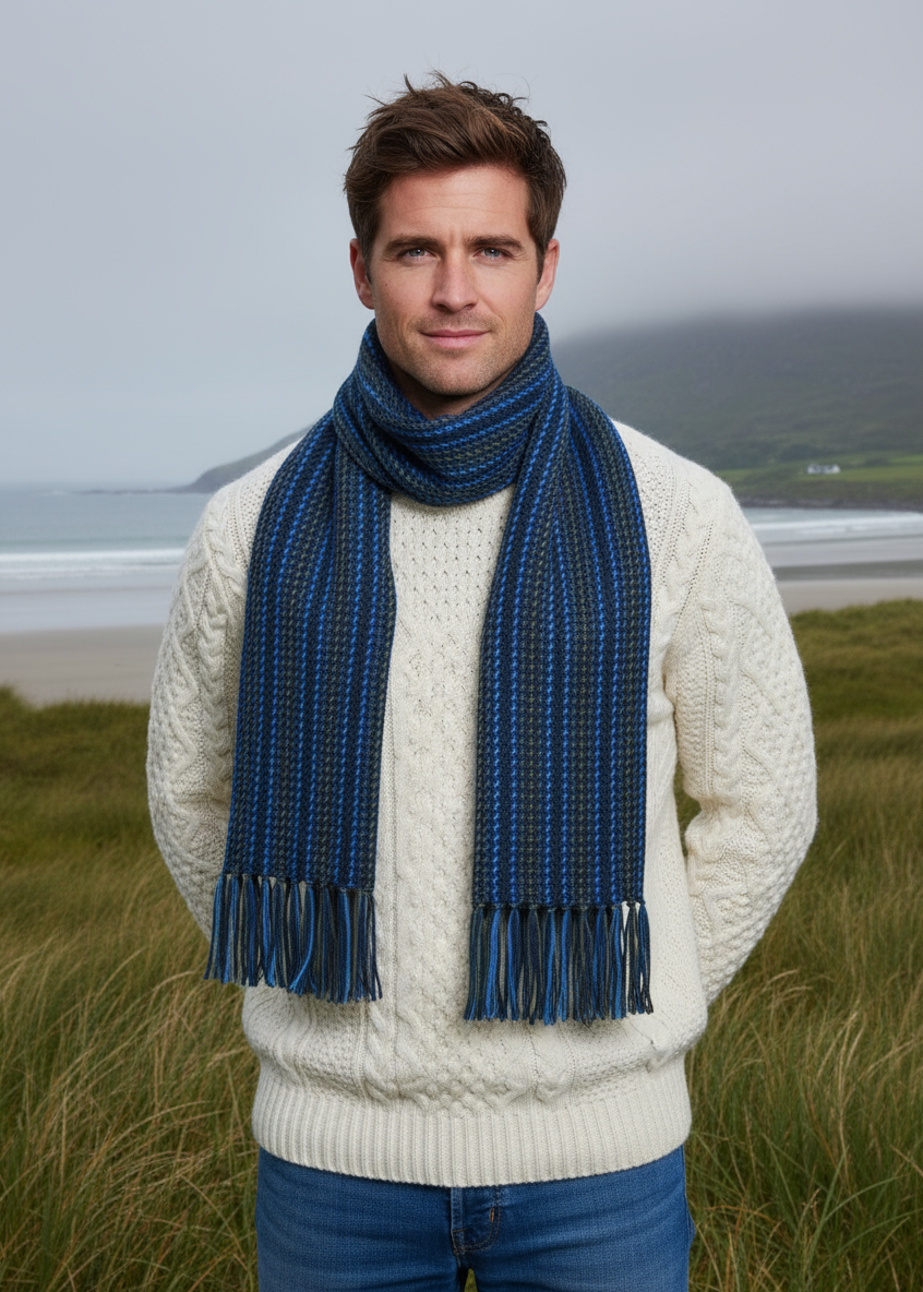 Mucros Alpaca Scarf | Blue Green