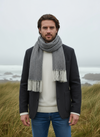 Mucros Alpaca Scarf | Grey Herringbone