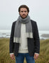 Mucros Alpaca Scarf | Grey Herringbone