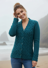 IrelandsEye Horseshoe Aran Cardigan | Teal Harbour