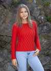 IrelandsEye Lambay Aran Sweater | Orange Marl