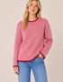 Pull Slaney à col rond pour femme | Rose bonbon
