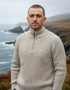 Fisherman Rib 1/2 Zip Merino Sweater | Camel - Clearance