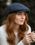 Pure Wool Aran Cap Navy | Traditional Irish Knit Baseball Cap
