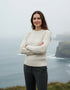 Ladies Slim-Fit Aran Sweater | Premium Merino Wool | Natural