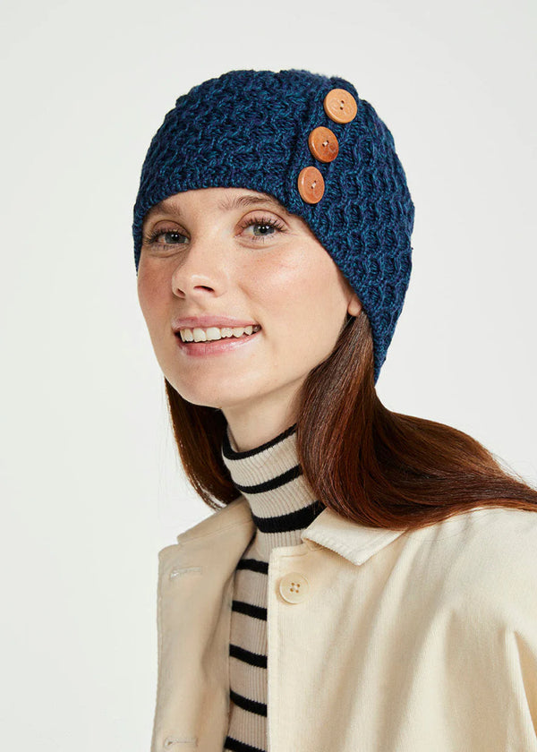 Aran Merino Wool Button Hat