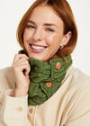 Aran Merino Wool Button Scarf