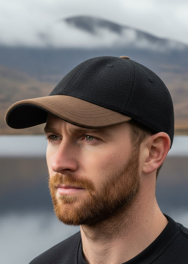 blank Donegal tweed baseball cap