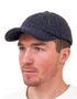 Irish Tweed Baseball Cap - Navy Herringbone | Hatman of Ireland