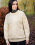Unisex Oversized Lightweight Aran Sweater | Oatmeal