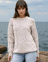 Unisex Aran Pure Wool Sweater | Oatmeal