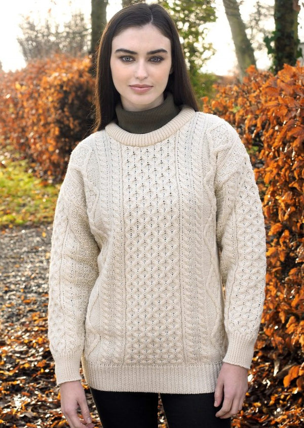 Inis Mor Aran Sweater | Natural