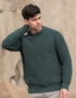 Men's Irish Fisherman Rib Sweater – Moss Green | 100% Pure Wool