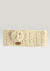 Aran Cable Knitted Wool Flower Headband